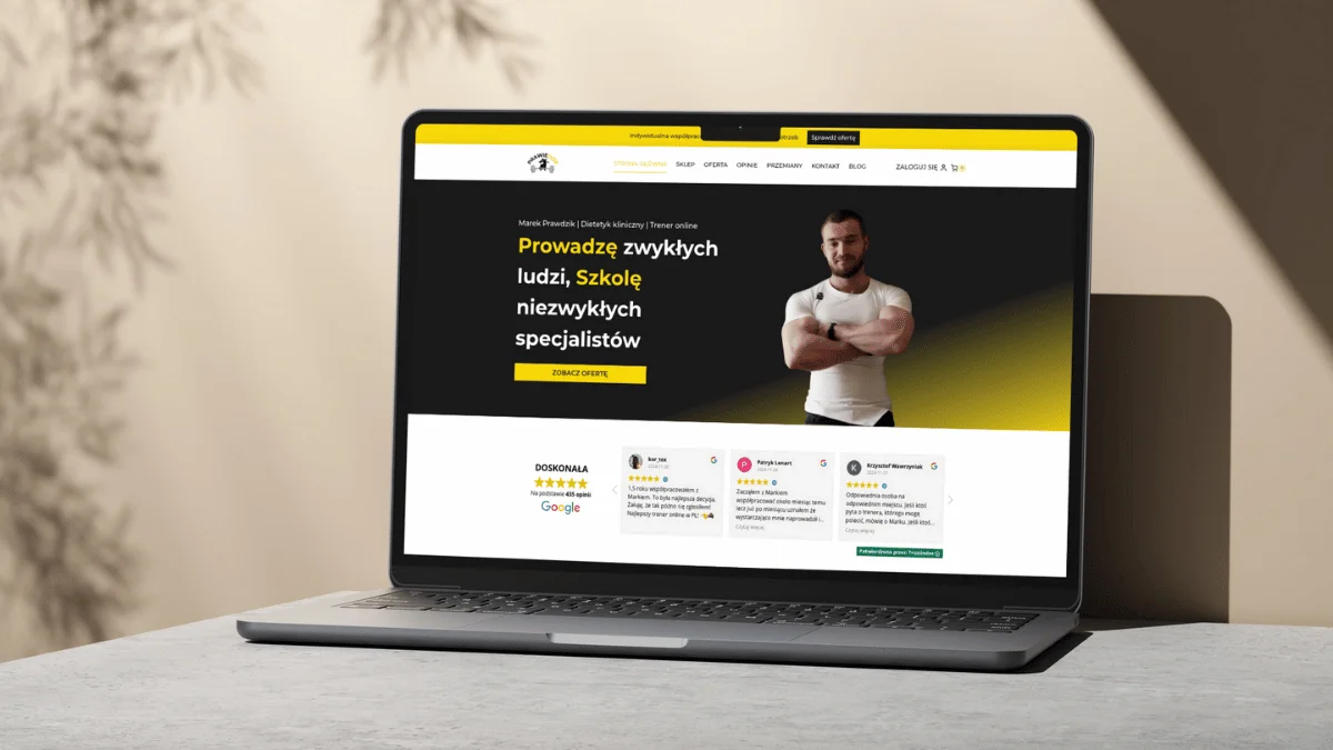 Mockup strony Prawiedzik.pl